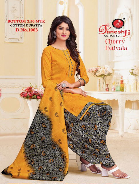 Cherry Patiyala Vol 4 By Ganeshji Indo Cotton Dress Material Wholesale Market In Surat